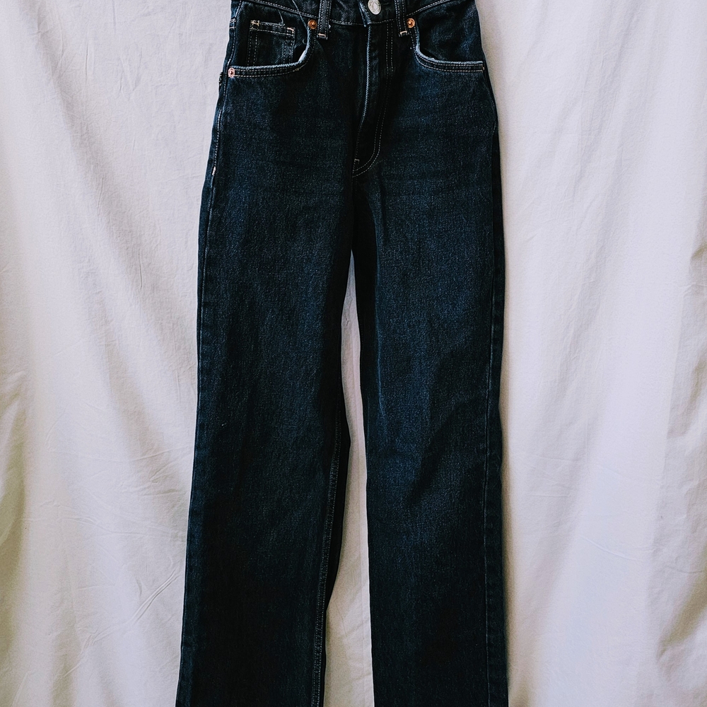 Zara High Rise Women's Jeans - Dark Blue
